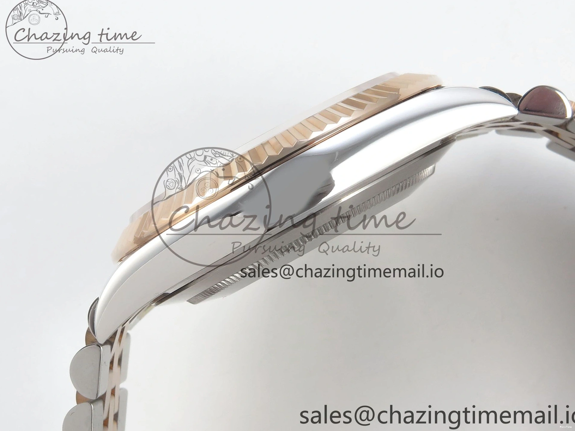 MiroTime 0202 DateJust 41 126331 SS RG ARF 1:1 Best Edition Brown Stick Dial on Jubilee Bracelet SH3235 (Weighted) TopPick 196